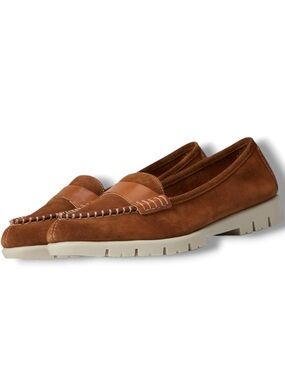 The Flexx Loaf N Suede Leather Penny Loafer Slip On Brown Cuoio 8